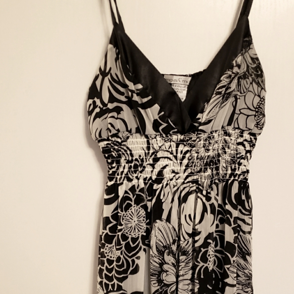 Black and white maxi dress
